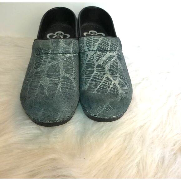 Sanita The Original Danish Clog Black/ White Webbed Stitching Womens Size 6.5 - Picture 3 of 8